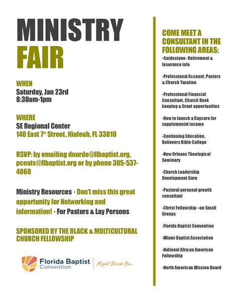 Ministry Fair - Florida Baptist Convention | FBC