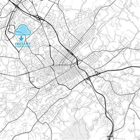 Vector PDF map of Johnson City, Tennessee, United States - HEBSTREITS ...