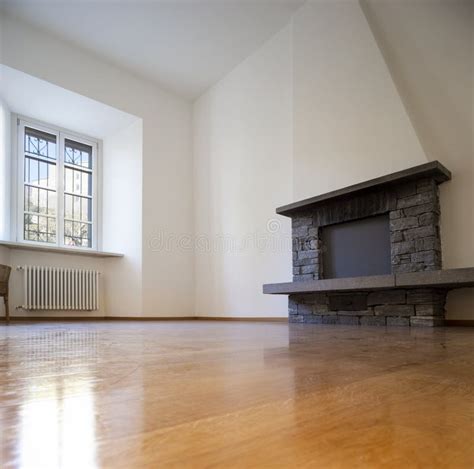 Empty Living Room with Fireplace Stock Image - Image of bellinzona, fireplace: 138812027