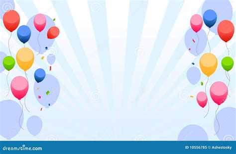 Kids Party With Balloons Background Stock Vector - Illustration of ...