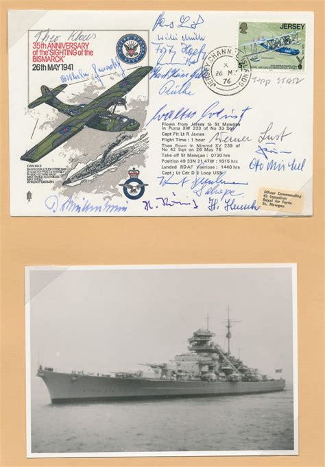 Lot - BISMARCK SURVIVORS SIGNED ENVELOPE