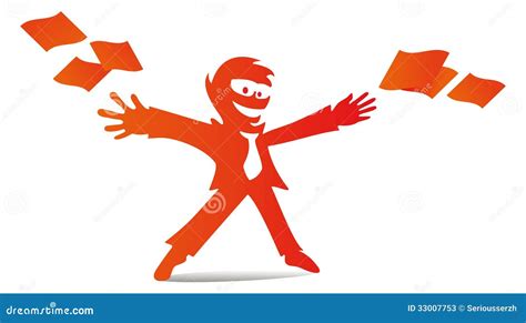 Paper-pusher stock vector. Illustration of cartoon, person - 33007753