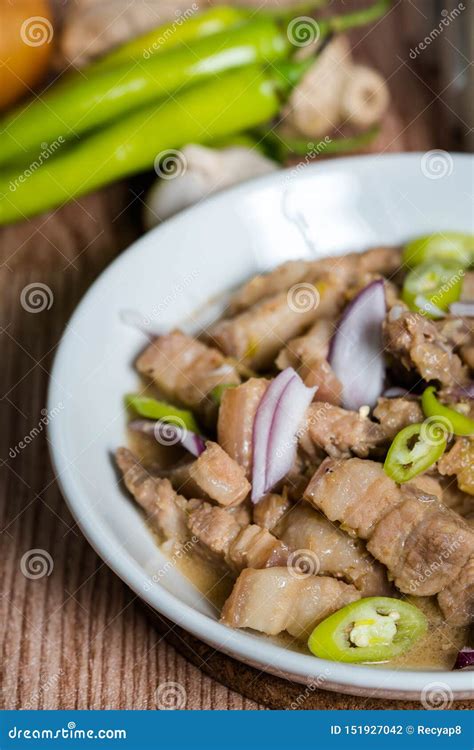 Bicol Express or Spicy Pork Belly in Coconut Shrimp Sauce Stock Photo ...