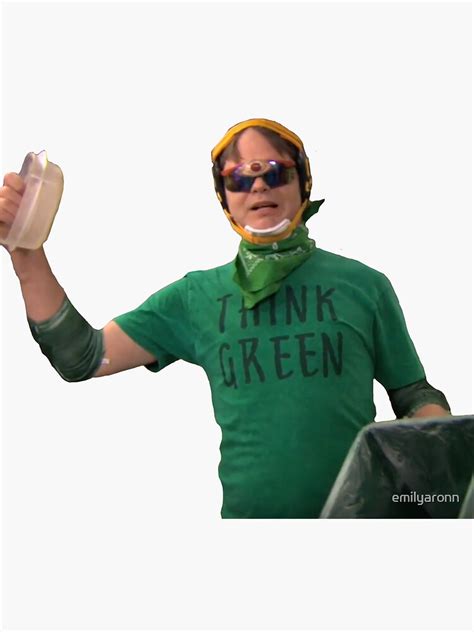 "Dwight Schrute Recyclops " Sticker for Sale by emilyaronn | Redbubble