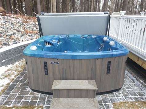 A nice snowy hot tub delivery in Amesbury MA. This is a beautiful ...