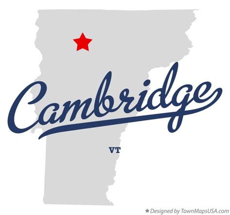 Map of Cambridge, VT, Vermont