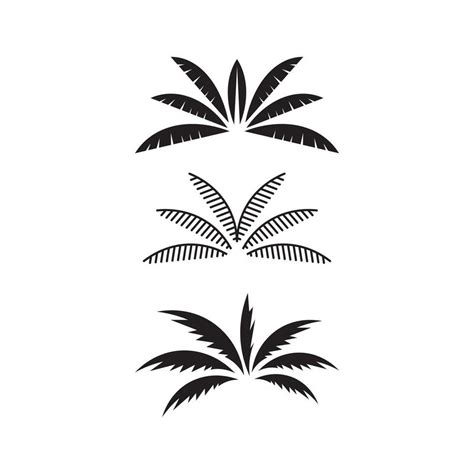 Black and White Palm Tree Logo Template