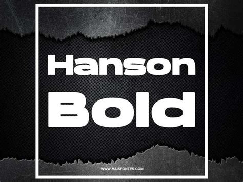 Hanson Bold | Free fonts download, Bold fonts free, Free font