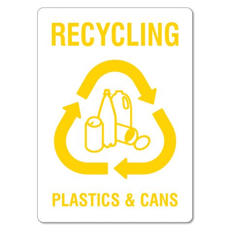 Recycling Sign - Plastics & Cans - The Signmaker