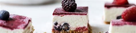 No-Bake Mixed Berry Cheesecake Bars | C&H Sugar