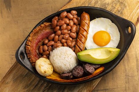 Bandeja Paisa, Typical Dish at the Antioqueño Region of Colombia Stock Image - Image of platano ...