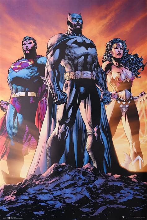 Batman, Superman and Wonder Woman - Comic Poster (24 x 36 inches ...