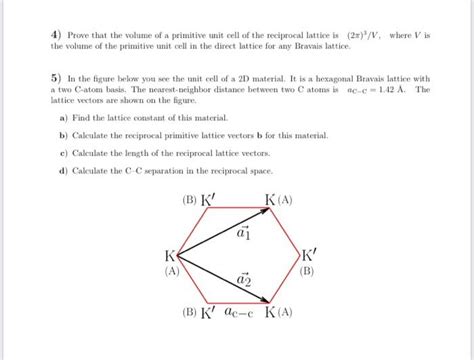 Solved 4) Prove that the volume of a primitive unit cell of | Chegg.com