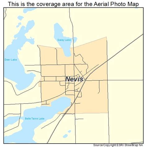 Aerial Photography Map of Nevis, MN Minnesota