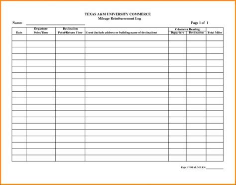 Mileage Reimbursement Form Pdf Awesome Free Printable With Mileage ...