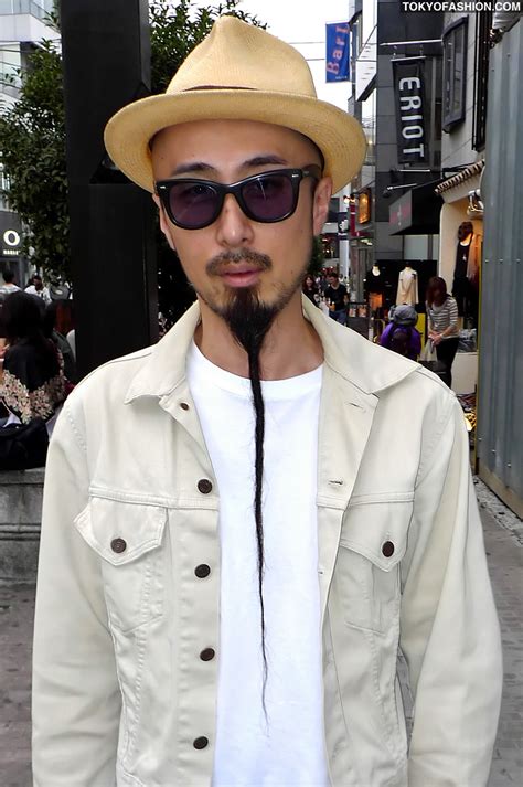 Braided Beard Japanese Guy in Harajuku