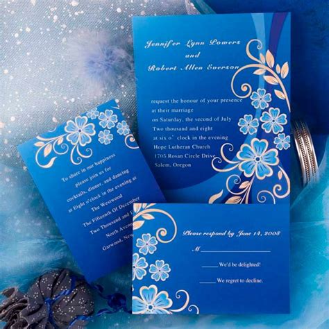 Royal Blue Wedding Invitations