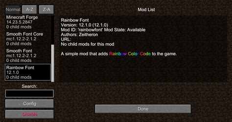 Rainbow Font - Minecraft Mods - CurseForge