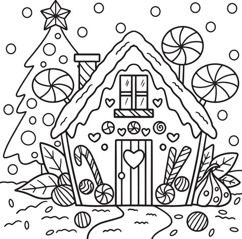 Christmas House Coloring Pages