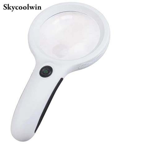 Skycoolwin New 3X 8X Magnifying Glass Magnifier With 8 LED Light Read Magnification Loupe|glass ...