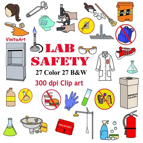 Digital Lab Safety Clip Art Safety Posters Science Lag - Etsy | Lab ...