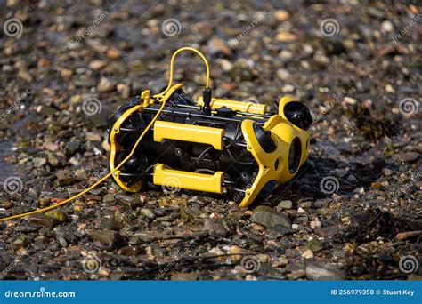 Underwater ROV Camera Drone On Pebble Beach Royalty-Free Stock Image | CartoonDealer.com #256979350