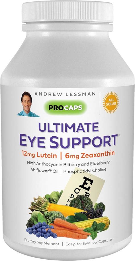 Amazon.com: Andrew Lessman Ultimate Eye Support 180 Softgels - 12mg Lutein, 6mg Zeaxanthin ...