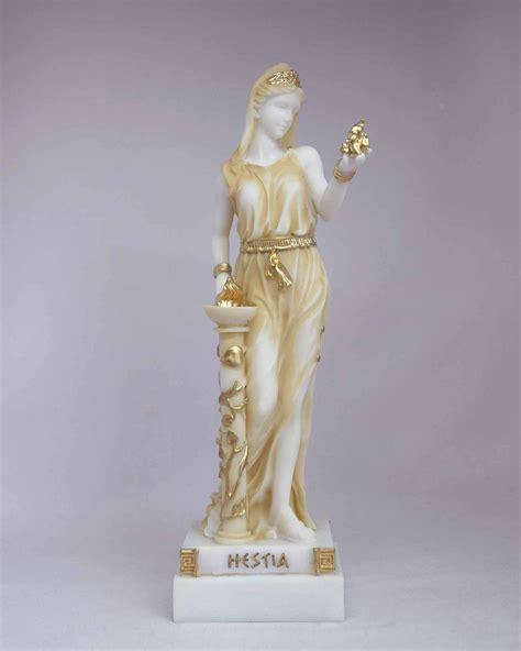 Hestia Statue Greek Goddess Made of Alabaster Gold Black - Etsy UK