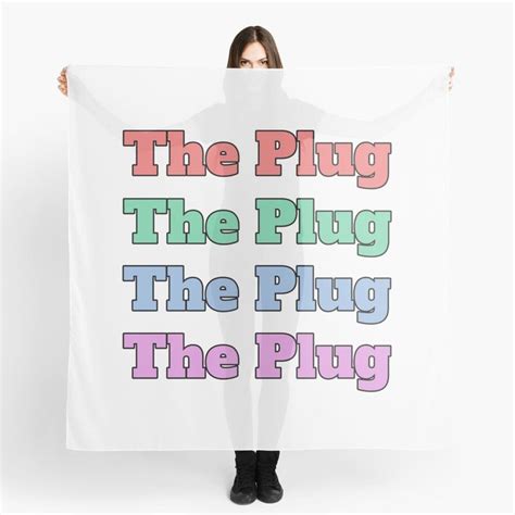 "The Plug" slang phrase Scarf by morganmaterni | Slang phrases, Phrase ...