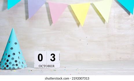 Birthday October 3 On Calendar Happy Stock Photo 2192007313 | Shutterstock