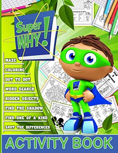 Super Why Activity Book: Spot Differences, Word Search, One Of A Kind ...