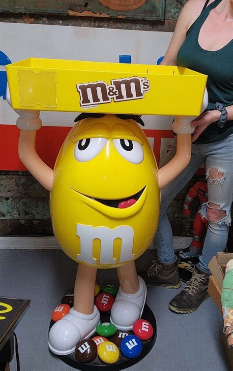 Yellow Peanut M&M Store Display Mars Candy Store Display 46" Tall w ...