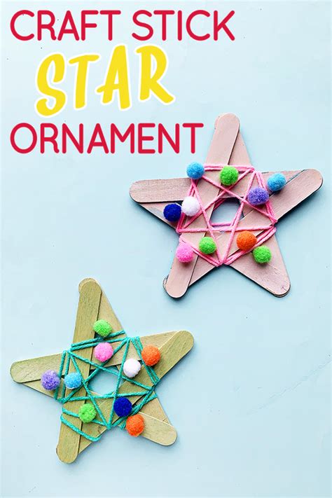 Craft Stick Star Ornament: Christmas Craft for Kids