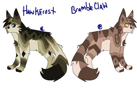 BrambleClaw and Hawkfrost warrior cat ref sheet Roman Scythe - Illustrations ART street