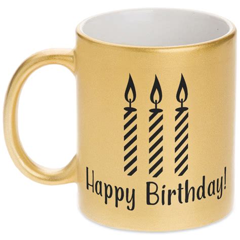 Happy Birthday Gold Mug (Personalized) - YouCustomizeIt