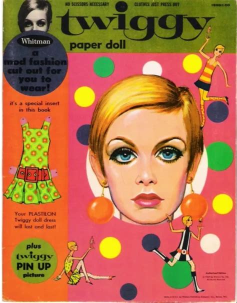 VINTAGE UNCUT ORIGINAL Size 1967 'Twiggy' Paper Dolls~#1 Reproduction~Nostalgic! $16.95 - PicClick