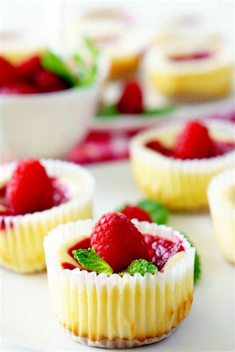 Raspberry Swirl Cheesecake Cupcakes – only 190 calories per serving ...