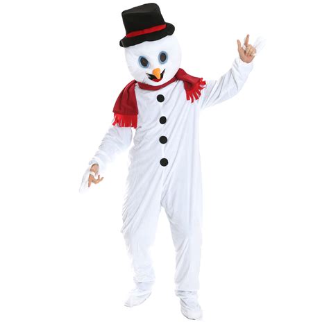 Plush Snowman Mascot Costume - I Love Fancy Dress