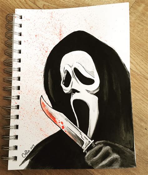 Scream Original Art Drawing / Wes Craven / Slasher / Horror | Etsy