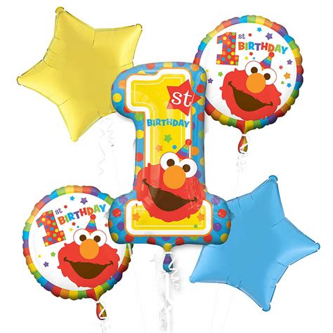 Elmo 1st Birthday Balloon Bouquet – Balloons For Everything