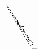 Flute Coloring Page Printable sketch template