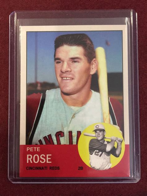 1963 Topps ACEO 578 Pete Rose Rookie Card Reprint Mint Condition - Etsy