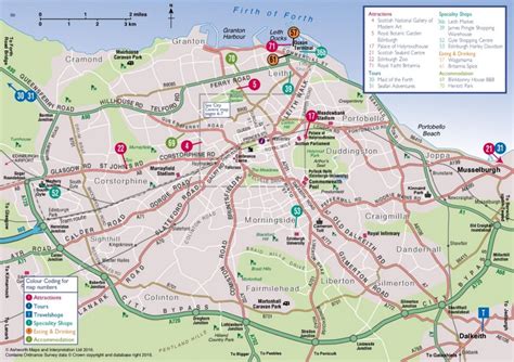 Edinburgh area map - Ontheworldmap.com