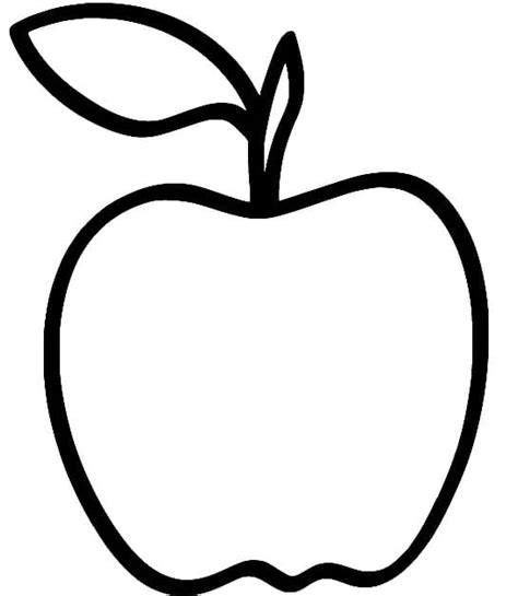 Apple Fruit Free coloring page - Download, Print or Color Online for Free