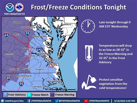 NWS Wakefield on Twitter: "Freeze Warnings are in effect tonight for ...