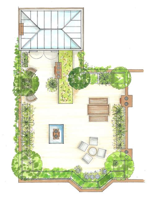 Roof Terrace Illustration | Roof garden design, Roof terrace design, Rooftop terrace design