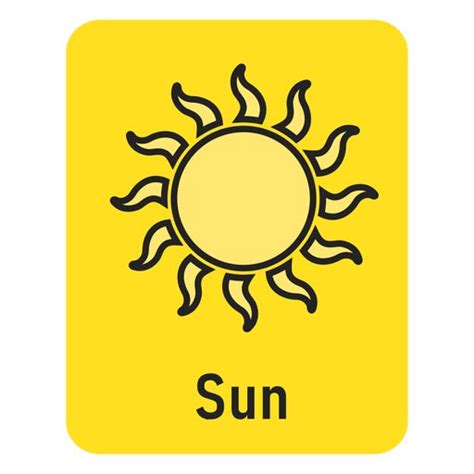 Sun yellow flashcard #AD , #Ad, #Paid, #flashcard, #yellow, #Sun | Flashcards, Shapes for kids ...