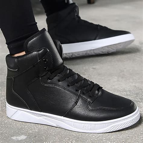 High top Men sneakers Solid Designer Shoes for men casual shoe Non slip ...