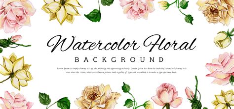 Watercolor Flower Banner Vector Art, Icons, and Graphics for Free Download