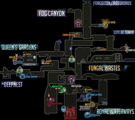 Fungal Map Hollow Knight